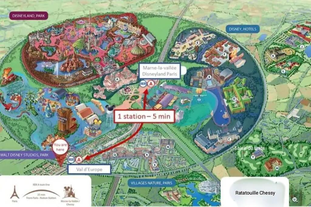 Disney Ratatouille Paris 5Mn Park & Val D'Europe เชสซี ภายนอก รูปภาพ